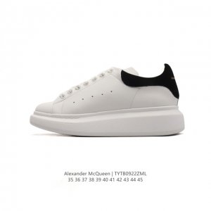 公司级 Alexandermcqueen 亚历山大 麦昆mcq 运动小白鞋厚底增高闪尾光滑牛皮平底鞋休闲鞋 时尚男女板鞋潮运动鞋 ，火爆到大街小巷无人不知，无人