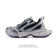 公司级 巴黎世家 Balenciaga 3Xl Sneakers 巴黎世家 十代网布系带低帮走秀复古老爹运动鞋 透气网纱 网面 材料和聚氨酯 磨损效果 鞋头边缘