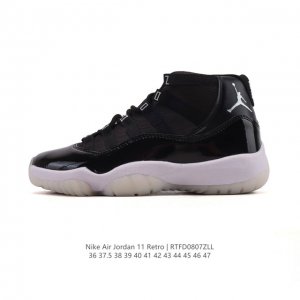 耐克乔丹11代 Nike Air Jordan 11 Retro 复刻男女运动鞋 Aj11代经典设计，深受球员与球迷喜爱。Jordan 乔丹 采用漆皮牛培革鞋面
