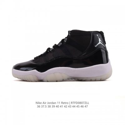 耐克乔丹11代 Nike Air Jordan 11 Retro 复刻男女运动鞋 Aj11代经典设计，深受球员与球迷喜爱。Jordan 乔丹 采用漆皮牛培革鞋面