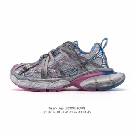 公司级 巴黎世家 Balenciaga 3Xl Sneakers 巴黎世家 十代网布系带低帮走秀复古老爹运动鞋 解构绑带 透气网纱 网面 材料和聚氨酯 磨损效果 - 点击图像关闭