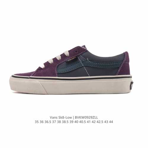 万斯 Vans Sk8-Low 经典款 小红书爆款低帮休闲帆布拼接硫化板鞋 工艺：硫化1:1 重量1:1、真标、原钢印、材质标、鞋型标、合格证 尺码：35 36