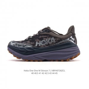 公司级 Hoka One One跑步鞋男士户外 Stinson Atr 7 防滑抓地灵敏抗冲击徒步休闲鞋 夏季斯廷森厚底增高老爹鞋 7全地形越野跑鞋Stinso