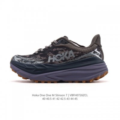 公司级 Hoka One One跑步鞋男士户外 Stinson Atr 7 防滑抓地灵敏抗冲击徒步休闲鞋 夏季斯廷森厚底增高老爹鞋 7全地形越野跑鞋Stinso