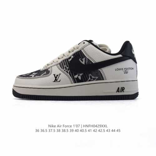 公司级 耐克 Nike Air Force 1 '07 Low 空军一号含气垫 小白鞋 路易威登联名 2025年 蛇年新款 低帮百搭厚底增高休闲运动板鞋。柔软、
