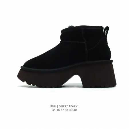 公司级 Ugg 中帮靴子 雪地靴 俏皮可爱的百变造型， 美国轻奢品牌ugg 平底系列冬季羊毛一体雪地休闲保暖毛毛家居包头棉鞋。官方同步包装 检验标 材料采用原厂 - 点击图像关闭
