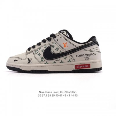 公司级 耐克 Nike Sb Dunk Low Pro 男女同款运动鞋复古板鞋 路易威登联名。采用柔软皮革鞋面，经久耐穿，塑就如元年款 Dunk 般的复古质感。