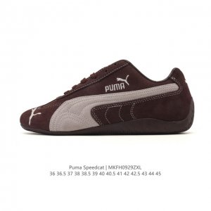 puma Speedca Og 彪马极速赛车系列低帮德训风拼接复古百搭休闲运动赛车鞋 鞋款从80、90年代赛车手所穿的防火赛车鞋为原型，鞋身线条模仿了赛车的流线