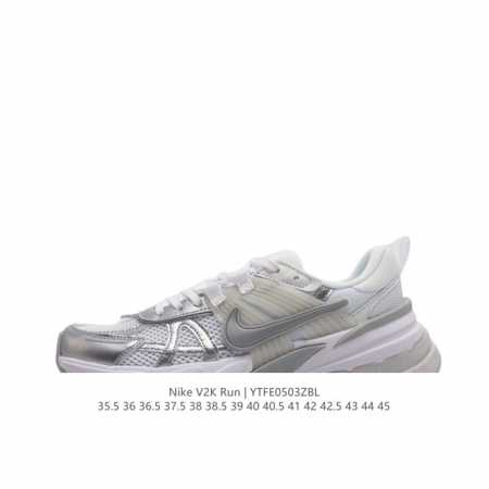 公司级 Nike 耐克 V2K Run 减震防滑 复古低帮跑步鞋 超火复古跑鞋，采用太空革组合呼吸网眼布鞋面材质，搭载正确4层组合底模，嵌入tpu加固稳定模块, - 点击图像关闭