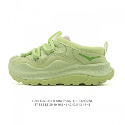 公司级 Hoka One One Ora primo 一脚蹬男女厚底运动休闲舒缓鞋 包头凉拖鞋 秋冬款Hoka Ora primo粗鞋带加棉厚底时尚舒适运动拖鞋