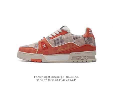 路易威登 Louis Vuitton Lv路易威登板鞋 时尚运动鞋 潮厚底增高男女鞋 舒适防滑底和百搭性霸屏整个时尚娱乐圈 细节调整完美主义 鞋面采用专柜zp一 - 点击图像关闭
