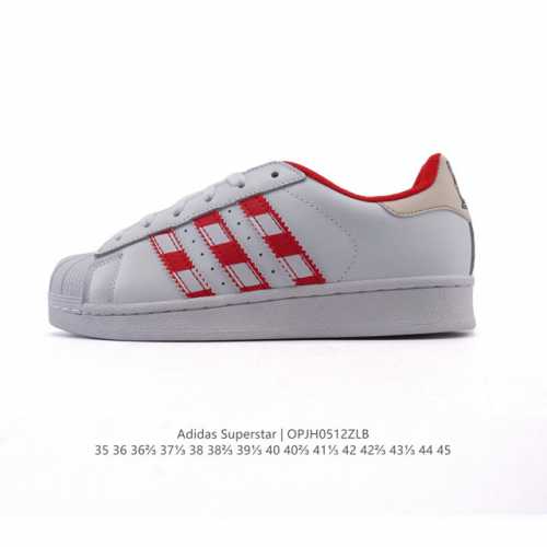 公司级 头层皮 阿迪达斯 Adidas Superstar 2025年新款鞋子 蛇年新款 经典贝壳头系列 新款休闲板鞋潮流男女士运动鞋 。鞋面柔软皮革拼接材质