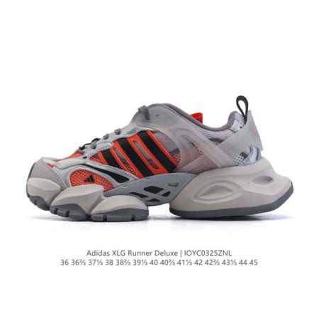 210 【公司级】阿迪达斯Adidas Xlg Runner Deluxe 跑步者豪华版系列低帮厚底增高老爹风复古缓震休闲运动慢跑鞋。男女鞋#原楦原纸版开发版型 - 点击图像关闭