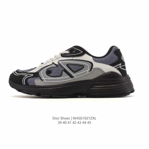 公司级 Dior 迪奥 高奢品牌 彰显高级气质 Dior 运动鞋低帮系列复古休闲鞋时尚慢跑鞋厚底老爹鞋圆头系带 运动跑鞋 生活休闲鞋 男款 时髦单品 时尚百搭