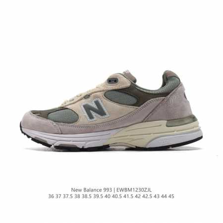 公司级 Newbalance 新百伦993系列美产老爹鞋总统经典复古运动鞋纽巴伦993总统慢跑鞋。卓越的舒适性与经典风格相得益彰，打造出我们的 Made In - 点击图像关闭