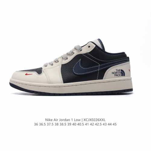 公司级 耐克 乔丹Air Jordan 1 Low Aj1 乔1 乔丹1代Aj1 北面北脸联名 低帮复古文化休闲运动篮球鞋。从1985 年面世的元年款汲取设计灵