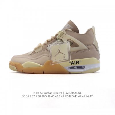 公司级 耐克 Nike Air Jordan 4 Retro Og迈克尔 乔丹Aj4代乔4 中帮复古休闲运动文化篮球鞋。秉承轻量化的速度型篮球鞋设计思想完成设计