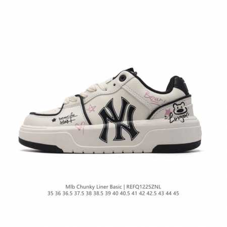 公司级 Mlb Chunky Liner Basic 人气单品学长鞋系列轻量增高厚底百搭休闲运动板鞋 男女轻便胶鞋 高级街头休閒品牌鞋。Mlb Chunky L - 点击图像关闭