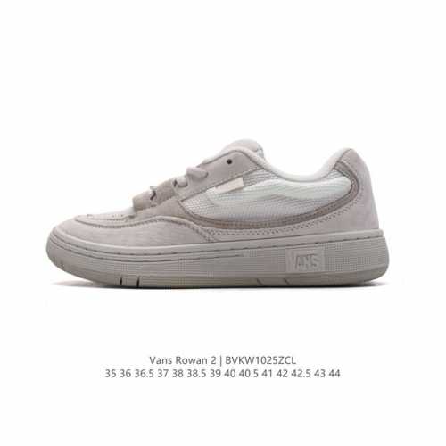 万斯 Vans Rowan 2 经典百搭 轻便舒适专业滑板鞋 低帮厚底增高运动鞋。鞋底处的小心机脚能很好的释放脚底压力。 类型：男女鞋 尺码：35 36 36.