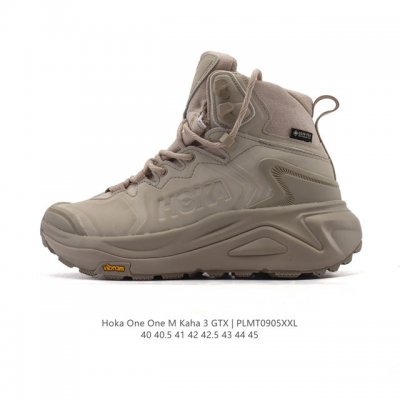 公司级 Hoka One One Kaha 3 Gtx 男子登山鞋高邦徒步鞋减震防水支撑 卡哈3防水版靴子 缓震登山运动鞋。双密度中底提高缓震性，延伸后跟带来稳