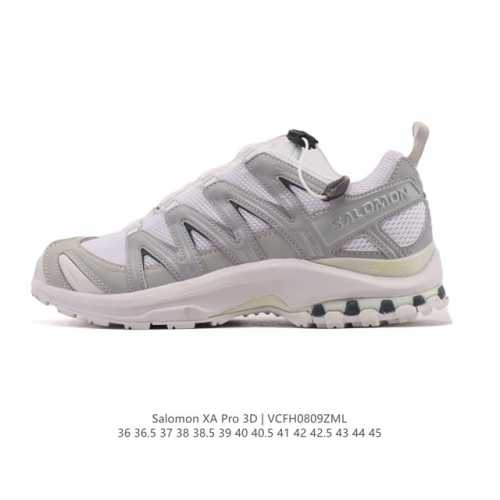 新品公司级 Salomon萨洛蒙 Xa Pro 3D 户外运动 网布减震防滑透气 低帮跑步鞋 男女同款 沙场灰#萨洛蒙Xapro3D 大面积的织物材质让质感超级