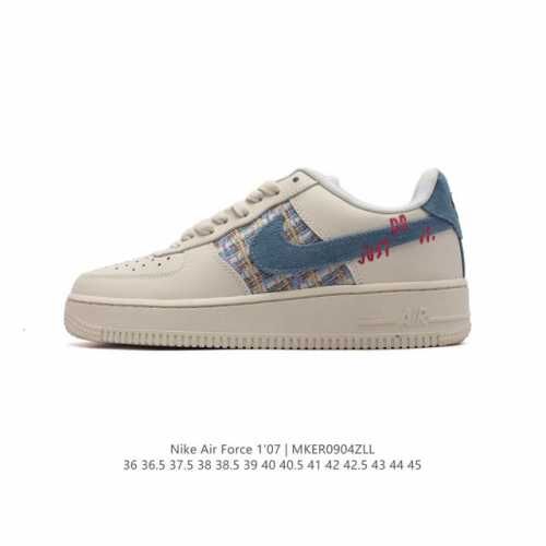 性价比产物 耐克 Nike Air Force 1 '07空军一号 中帮厚底增高百搭休闲运动板鞋。柔软、弹性十足的缓震性能和出色的中底设计，横跨复古与现代的外型