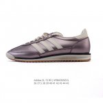 公司级 阿迪达斯Adidas Sl 72 Shoes 经典复古薄底运动鞋T头鞋 皮革鞋面 三叶草复古休闲跑步鞋休闲运动鞋 这款经典运动鞋携复古型格，来访你的活力