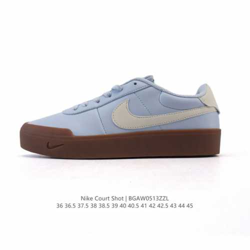 真标 耐克 Nike Court Shot 男女子运动鞋春季透气轻便经典白昼 潮流 嘻哈 百搭 防滑 低帮 板鞋 Fq8146#拒绝沉闷黑白 质感满满的皮革鞋面