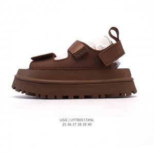 公司级 Ugg 女士凉鞋 新款上新啦 时尚百搭单品凉鞋沙滩鞋 魔术贴 一脚蹬凉拖鞋 潮流元素宽版弹力后跟带设计 在休闲拖鞋和舒适便鞋中任意切换 尺码 35-40