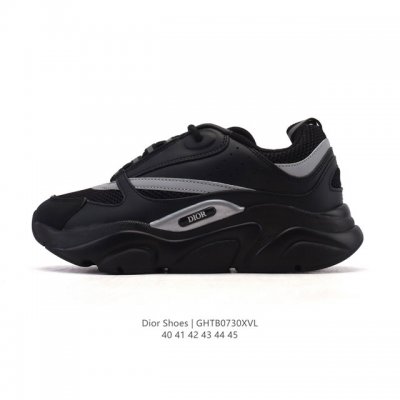 公司级 Dior 迪奥 高奢品牌 彰显高级气质 Dior 运动鞋低帮系列复古休闲鞋时尚慢跑鞋厚底老爹鞋圆头系带 运动跑鞋 生活休闲鞋 男款 时髦单品 时尚百搭