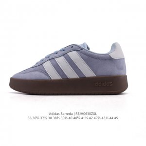 阿迪达斯 Adidas Barreda 考拉派对 复古休闲 清新 舒适百搭 德训鞋 T字头 防滑耐磨 低帮 板鞋 男女款运动鞋。鞋头加宽设计提升了穿着舒适度，长