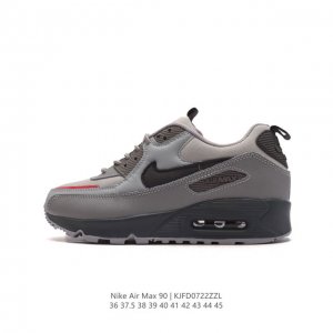 耐克 Nike Air Max90 运动鞋男女鞋--从设计到测试再到造型。脚趾周围的锯齿形边缘和部分浮动的swoosh提供精心制作的奢华感。多道工序小细节独立电
