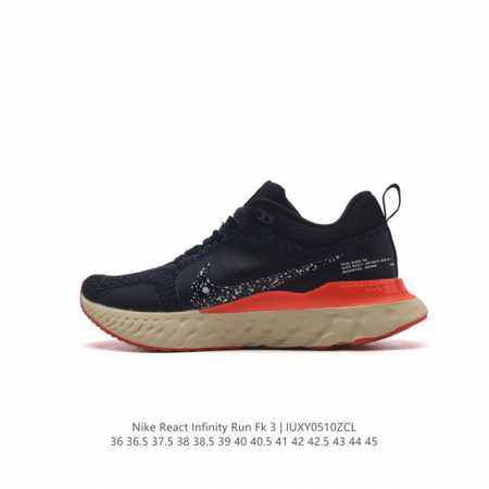 耐克 Nike React Infinity Run Fk 3 Prm 公路跑步鞋。助你在疾速跑后快速恢复，明天继续挑战耐力跑，你的征程它都能稳稳守护。 加宽前 - 点击图像关闭