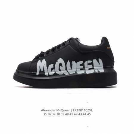 公司级 Alexandermcqueen 亚历山大 麦昆mcq 运动小白鞋厚底增高闪尾光滑牛皮平底鞋休闲鞋 时尚男女板鞋潮运动鞋 ，火爆到大街小巷无人不知，无人 - 点击图像关闭
