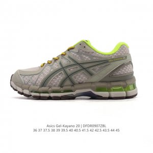 公司级Asics Gel-Kayano 20 亚瑟士运动休闲透气专业跑鞋 采用工程弹性双层再生针织密度鞋面材质 后跟3D可视Gel缓震乳胶物料 升级Ff Bla