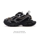 公司级 巴黎世家 Balenciaga 3Xl Sneakers 巴黎世家 十代网布系带低帮走秀复古老爹运动鞋 透气网纱 网面 材料和聚氨酯 磨损效果 鞋头边缘