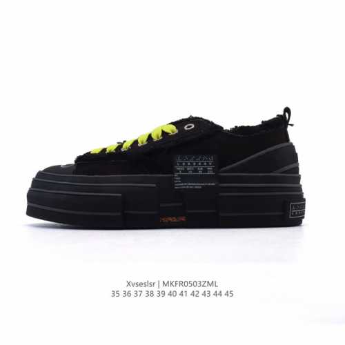 公司级 吴建豪个人新锐品牌Xvessel G.O.P Mule Slip On 重工解构厚底软木运动鞋 百搭乞丐风增高帆布面板鞋休闲男女鞋 包头运动拖鞋，古法手