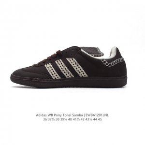 双十二福利 真标 阿迪达斯 Adidas Wb Pony Tonal Samba 运动板鞋 经典三叶草与德训鞋结合 复古种草。年，是阿迪达斯samba之年。Sa