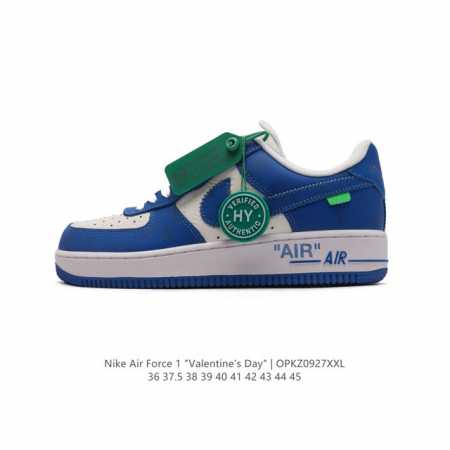 公司级 附赠送logo清洁刷 Af1耐克 Nike Air Force 1 ‘07 Low 空军一号 路易威登联名 厚底增高百搭休闲运动板鞋 原楦头原纸板 打造 - 点击图像关闭
