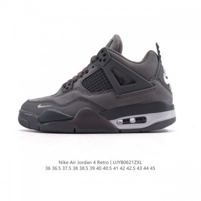 真标 耐克 Nike Air Jordan 4 Retro Og迈克尔 乔丹Aj4代乔4 中帮复古休闲运动文化篮球鞋。秉承轻量化的速度型篮球鞋设计思想完成设计，