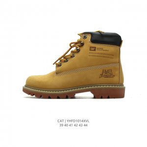 公司级 Cat Footwear Cat 卡特工装 休闲复古男鞋系列靴子 中高帮马丁靴 新款潮板鞋 专治各种不帅 鞋身轻便 舒适性相当不错 橡胶大底 上身随意搭