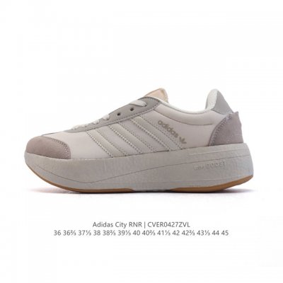 新品 阿迪达斯 Adidas City Rnr经典Boost运动鞋男女舒适百搭防滑耐磨 低帮厚底增高运动 休闲跑步鞋 爆米花 阿迪达斯官方三叶草阿迪 L Cit