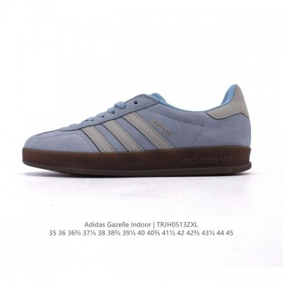 公司级 阿迪达斯 Adidas Originals Gazelle Indoor复古三叶草防滑透明橡胶板鞋经典运动鞋。这款经典鞋,忠于原版设计,缀撞色三条纹和鞋