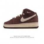 公司级 耐克 Nike Air Force 1'07 Mid Af1耐克 空军一号 Af1 中帮 魔术贴 厚底增高运动板鞋 原楦头原纸板 打造纯正空军版型。专注