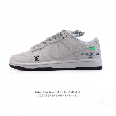 公司级 耐克 Nike Dunk Low Retro 运动鞋复古板鞋2025年新款 路易威登联名，作为 80 年代经典篮球鞋款，起初专为硬木球场打造，后来成为席