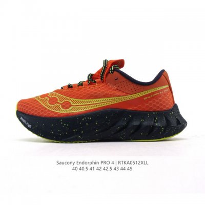 新品公司级 Saucony索康尼Endorphinpro啡鹏4陆地速鲨竞速碳板运动训练跑鞋 舒适百搭 网布减震透气支撑 低帮 碳板跑步鞋Saucony索康尼En