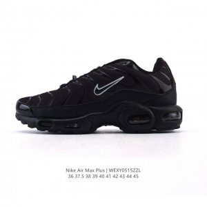 nike 耐克 男女子休闲鞋气垫缓震跑步鞋 Air Max Plus 运动鞋 造型超讨喜！鞋面以帆布和织物材质包裹，保证了轻薄透气，更适合夏季穿着。鞋侧 鱼骨