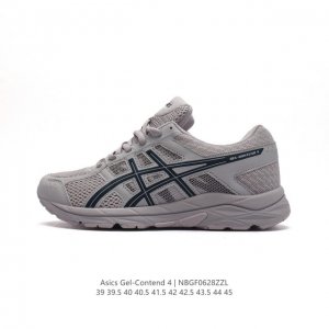 Asics 亚瑟士 2024新款男子gel-Contend 4缓震回弹透气跑步鞋 高颜值百搭入门级跑鞋多层网面织物+植绒材质构成了亚瑟士logo图案，具有很高的
