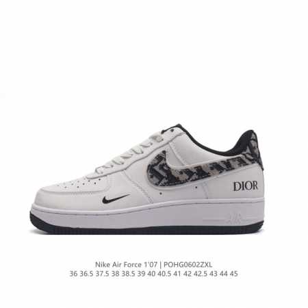 耐克 Nike Air Force 1 '07 Low 空军一号含气垫 低帮百搭厚底增高休闲运动板鞋。柔软、弹性十足的缓震性能和出色的中底设计，横跨复古与现代的 - 点击图像关闭