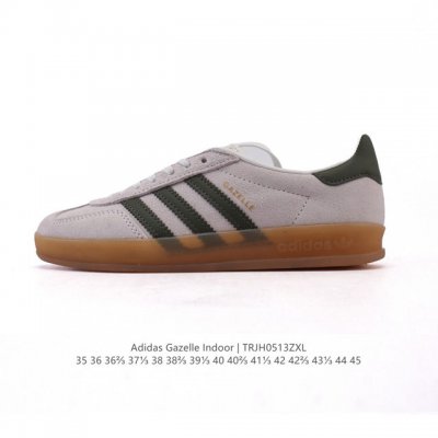 公司级 阿迪达斯 Adidas Originals Gazelle Indoor复古三叶草防滑透明橡胶板鞋经典运动鞋。这款经典鞋,忠于原版设计,缀撞色三条纹和鞋